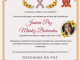 In Memoriam de Javiera Paz Méndez Barrientos tarjeta de condolencia